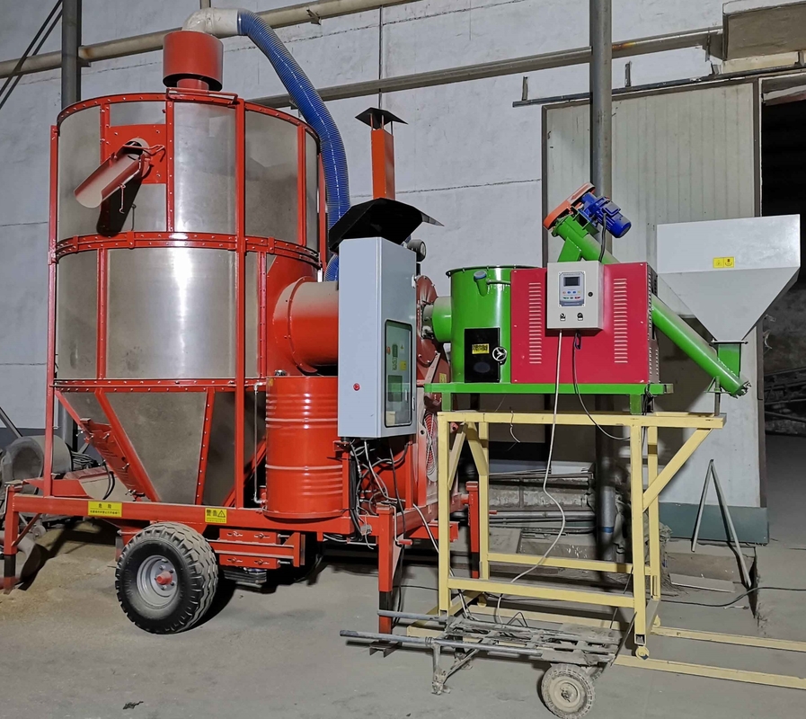 Velocidad de secado rápido Sequillera de granos portátil de 15 toneladas por día con horno de biomasa