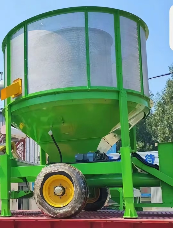 Secador de maíz móvil de 36 toneladas por día con pellets de biomasa como combustible