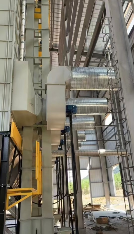 Secador de semillas de trigo de maíz de arroz de granos 70 toneladas/partido Capacidad de aire caliente Temperatura 60-130°C 16.603kw
