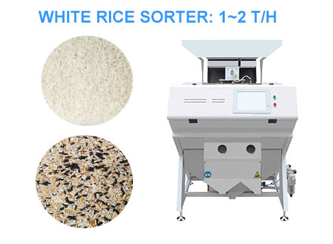 Máquina del clasificador del color del arroz blanco de 96 canales 54 millones de CCD 1-2 Ton/H